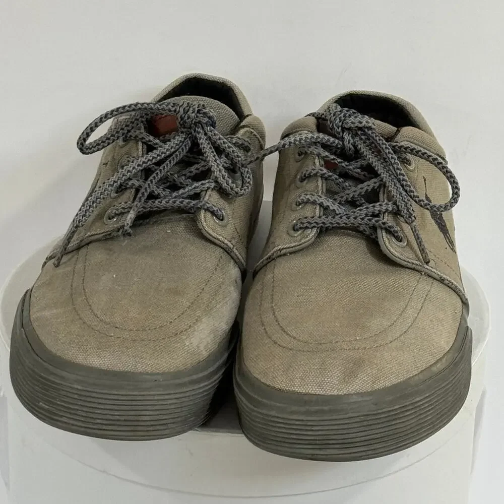 Polo Ralph Lauren Faxon Low Canvas Boat Sneakers Discontinued Gray Men's Size 9D